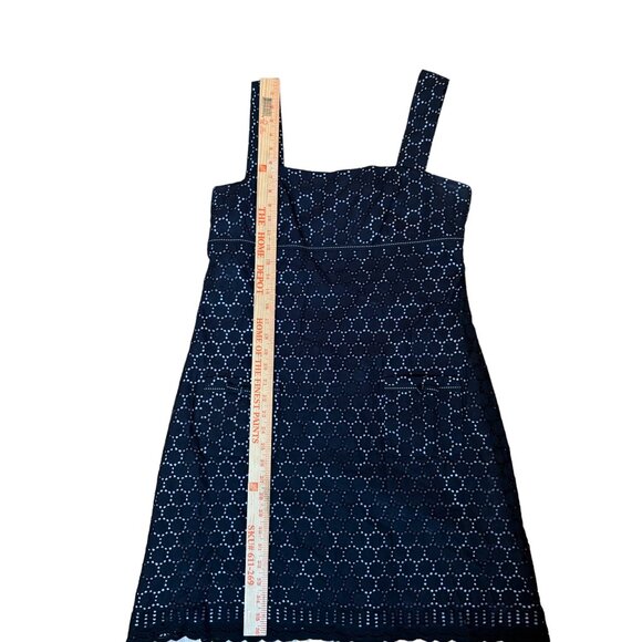 Black Over White Sleeveless Eyelet Strappy Dress 14 Kathryn Conover Boho Emo - Picture 7 of 10